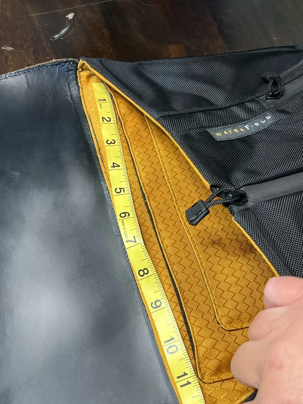 Waterfield (sfbags . com) Staad Laptop Bag, Leather, Ballistic Nylon
